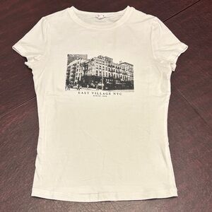 Garage White East Village NYC Graphic Short Sleeve Tee